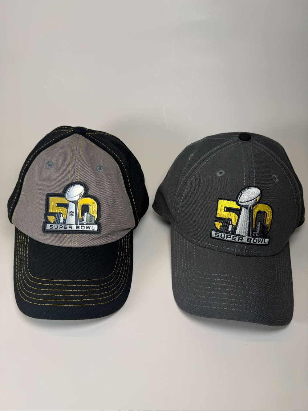 Super Bowl 50 NFL New Era 9FORTY Adjustable Hat Cap Lot of 2